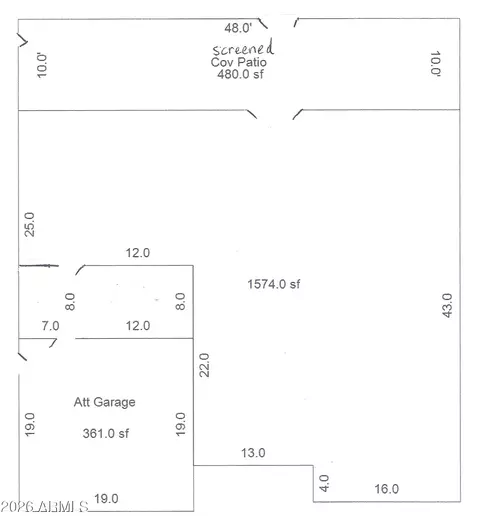 Floorplan - 2214 E Holmes Ave, Mesa, AZ 85204 photo 1 of 1