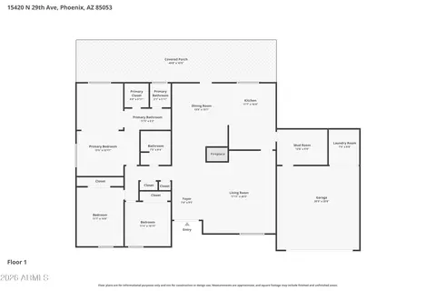 Floorplan - 15420 N 29th Ave, Phoenix, AZ 85053 photo 1 of 1