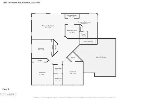 Floorplan - 2437 E Grovers Ave, Phoenix, AZ 85032 photo 3 of 3