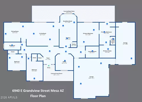 Floorplan - 6940 E Grandview St, Mesa, AZ 85207 photo 1 of 1