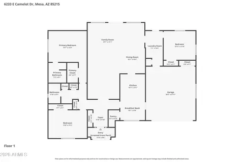 Floorplan - 6233 E Camelot Dr, Mesa, AZ 85215 photo 1 of 1