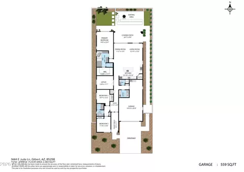 Floorplan - 1444 E Jude Ln, Gilbert, AZ 85298 photo 1 of 1