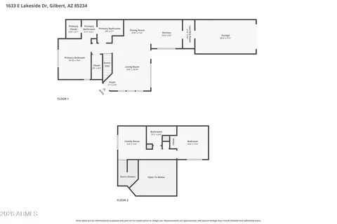 Floorplan - 1633 E Lakeside Dr #120, Gilbert, AZ 85234 photo 1 of 2