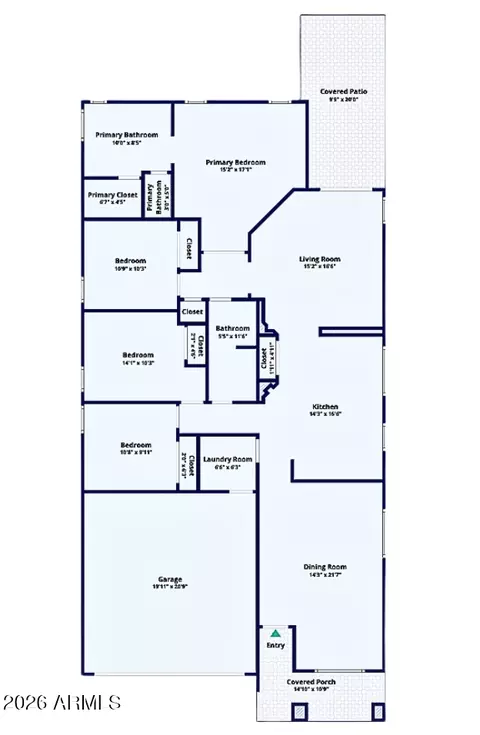 Floorplan - 4207 E Sandy Way, Gilbert, AZ 85297 photo 1 of 1