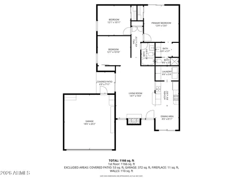 Floorplan - 628 E Boca Raton Rd, Phoenix, AZ 85022 photo 2 of 2