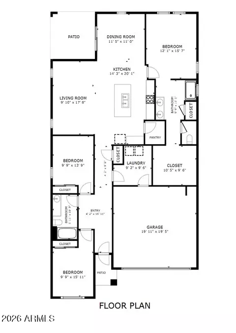 Floorplan - 18633 W Desert Hollow Dr, Wittmann, AZ 85361 photo 1 of 2