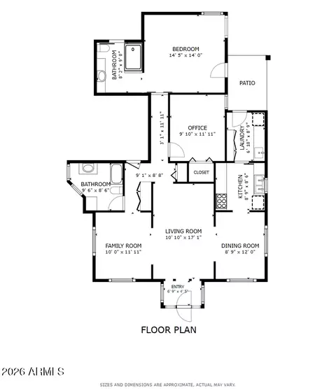 Floorplan - 2639 N 28th Pl, Phoenix, AZ 85008 photo 1 of 2
