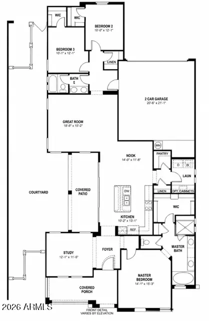 Floorplan - 4459 E Skousen St, Gilbert, AZ 85295 photo 1 of 1
