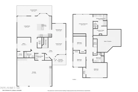 Floorplan - 704 E Windsor Dr, Gilbert, AZ 85296 photo 2 of 2