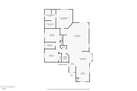 Floorplan - 2615 E Beautiful Ln, Phoenix, AZ 85042 photo 1 of 1