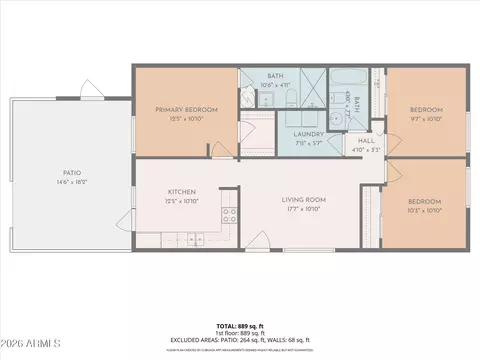 Floorplan - 4455 E Pueblo Ave, Phoenix, AZ 85040 photo 1 of 1