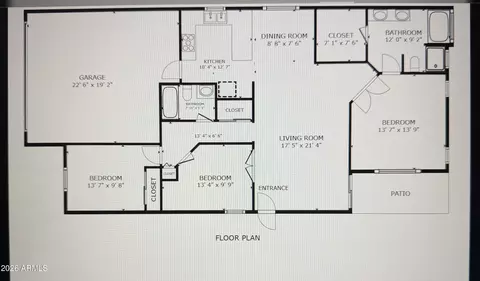 Floorplan - 4034 E Alder Ave, Mesa, AZ 85206 photo 1 of 1