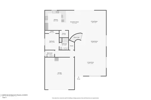 Floorplan - 3913 E Devonshire Ave, Phoenix, AZ 85018 photo 1 of 1