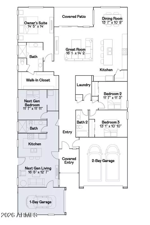 Floorplan - 25489 N 167th Ln, Surprise, AZ 85387 photo 1 of 1