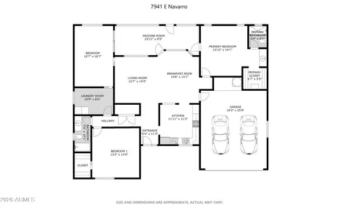 Floorplan - 7941 E Navarro Ave, Mesa, AZ 85209 photo 1 of 1