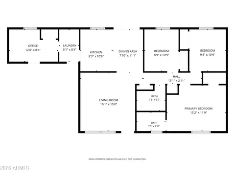 Floorplan - 2566 E Villa Rita Dr, Phoenix, AZ 85032 photo 1 of 1