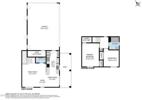 Floorplan - 4820 E Winston Dr #3, Phoenix, AZ 85044 photo 2 of 3