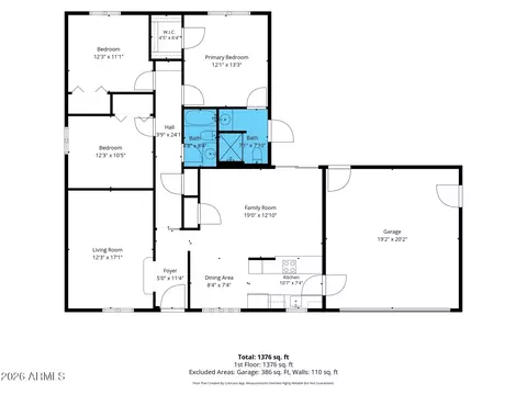 Floorplan - 7613 N 39th Ave, Phoenix, AZ 85051 photo 1 of 2