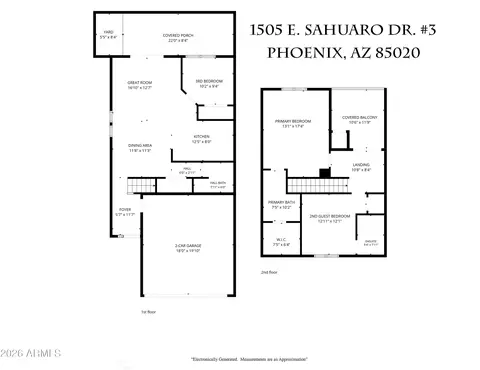 Floorplan - 1505 E Sahuaro Dr #3, Phoenix, AZ 85020 photo 1 of 1