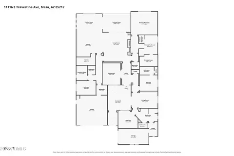Floorplan - 11116 E Travertine Ave, Mesa, AZ 85212 photo 1 of 1