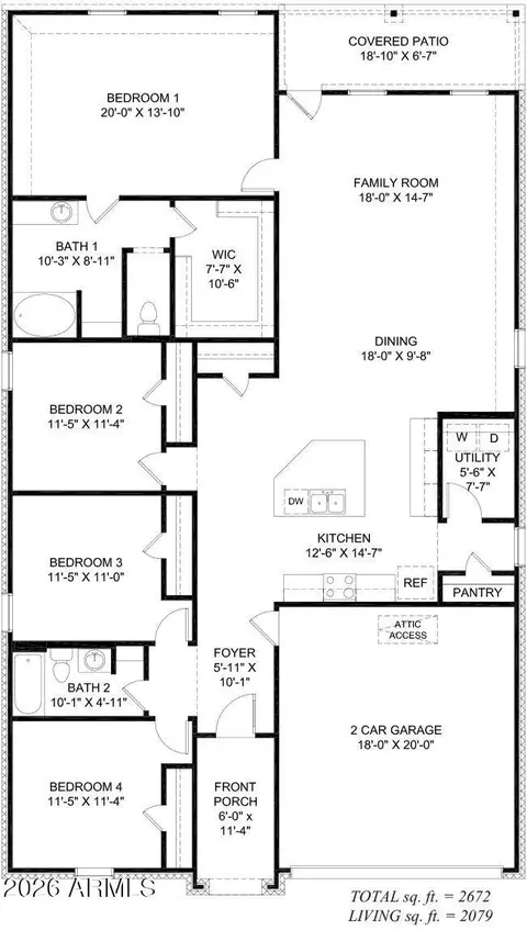 Floorplan - 9918 S Holandes Dr, Apache Junction, AZ 85120 photo 2 of 2