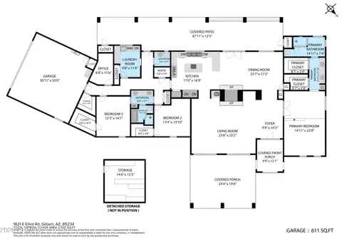 Floorplan - 1821 Elliot Rd, Gilbert, AZ 85234 photo 2 of 2