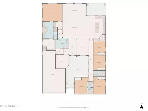 Floorplan - 892 E Hampton Ln, Gilbert, AZ 85295 photo 2 of 2