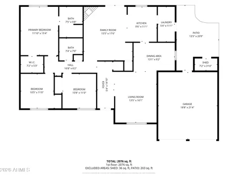 Floorplan - 2206 E Nicolet Ave, Phoenix, AZ 85020 photo 3 of 3