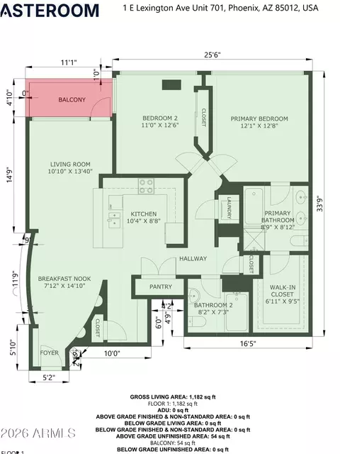 Floorplan - 1 E Lexington Ave #701, Phoenix, AZ 85012 photo 1 of 1