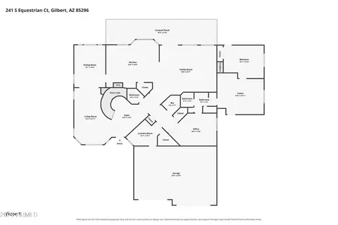 Floorplan - 241 S Equestrian Ct, Gilbert, AZ 85296 photo 3 of 4