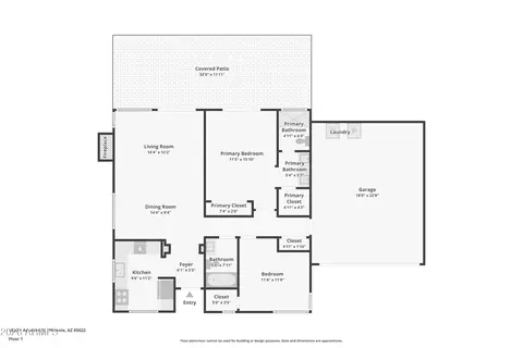 Floorplan - 1029 E Annette Dr, Phoenix, AZ 85022 photo 1 of 1