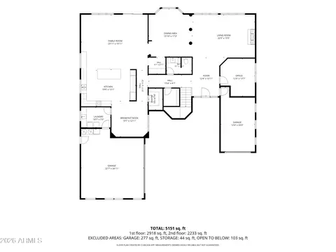 Floorplan - 4615 E Carriage Ct, Gilbert, AZ 85297 photo 2 of 3