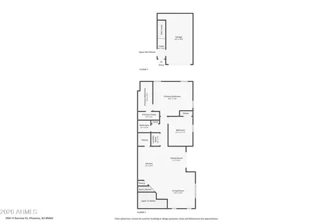 Floorplan - 2941 E Darrow St, Phoenix, AZ 85042 photo 1 of 1