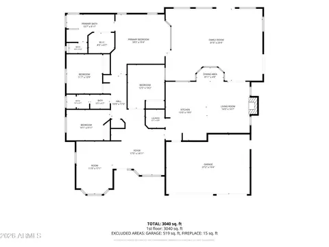 Floorplan - 708 E Hearne Way, Gilbert, AZ 85234 photo 1 of 1