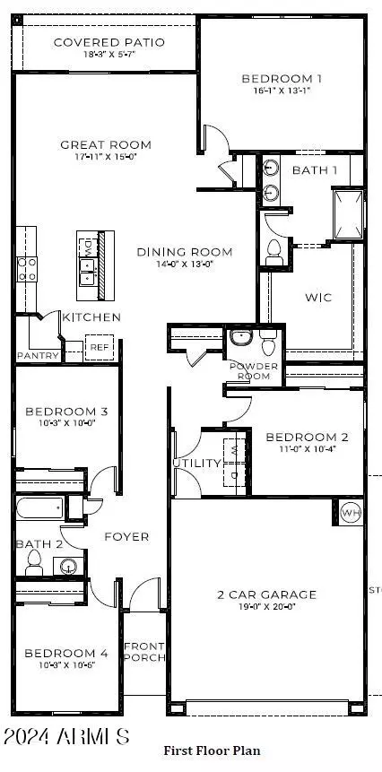 Floorplan - 1441 W Walton Ave, Coolidge, AZ 85128 photo 1 of 1