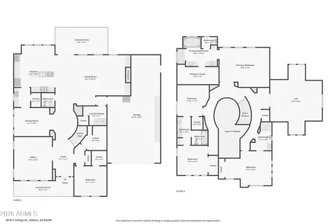 Floorplan - 3076 E Vallejo Dr, Gilbert, AZ 85298 photo 4 of 4