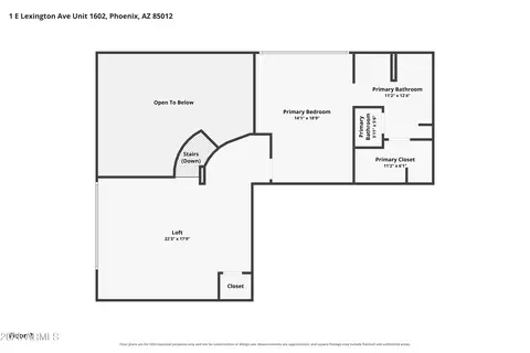 Floorplan - 1 E Lexington Ave #1602, Phoenix, AZ 85012 photo 3 of 3