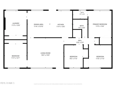 Floorplan - 2964 N 53rd Dr, Phoenix, AZ 85031 photo 1 of 2