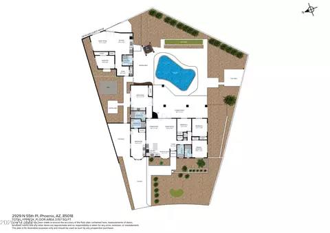 Floorplan - 2929 N 55th Pl, Phoenix, AZ 85018 photo 2 of 2