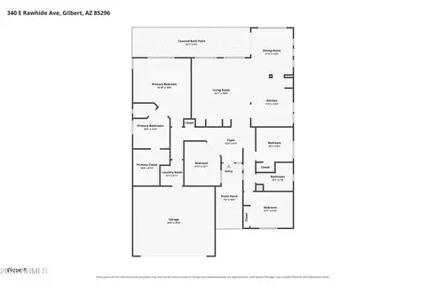 Floorplan - 340 E Rawhide Ave, Gilbert, AZ 85296 photo 1 of 1