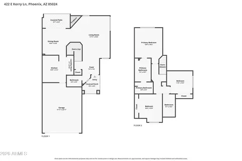 Floorplan - 422 E Kerry Ln, Phoenix, AZ 85024 photo 1 of 3