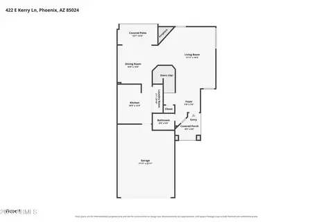 Floorplan - 422 E Kerry Ln, Phoenix, AZ 85024 photo 2 of 3