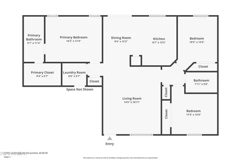 Floorplan - 1734 S Lawther Dr, Apache Junction, AZ 85120 photo 1 of 1