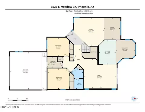 Floorplan - 1536 E Meadow Ln, Phoenix, AZ 85022 photo 1 of 2