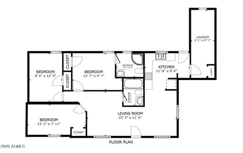 Floorplan - 2750 E Wier Ave, Phoenix, AZ 85040 photo 1 of 1