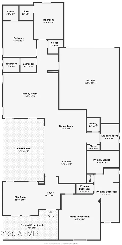 Floorplan - 4327 E Ronald St, Gilbert, AZ 85295 photo 1 of 1