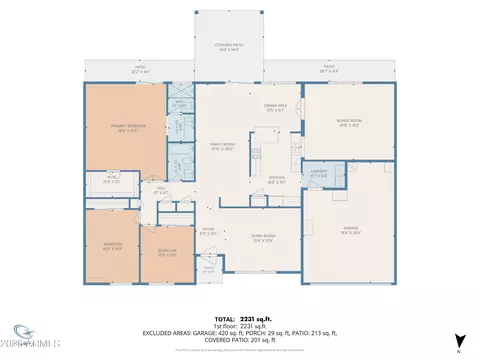 Floorplan - 4541 E Willow Ave, Phoenix, AZ 85032 photo 2 of 5