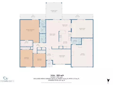 Floorplan - 4541 E Willow Ave, Phoenix, AZ 85032 photo 4 of 5