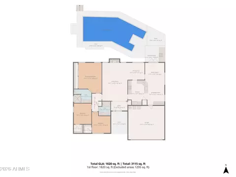 Floorplan - 4602 E Kachina Trl, Phoenix, AZ 85044 photo 1 of 1