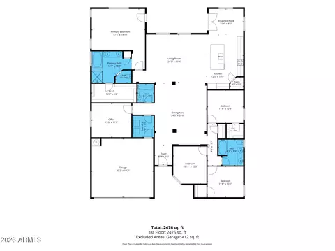 Floorplan - 2690 E Hazeltine Way, Gilbert, AZ 85298 photo 2 of 2